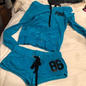 Pink Victoria secret terry cloth set